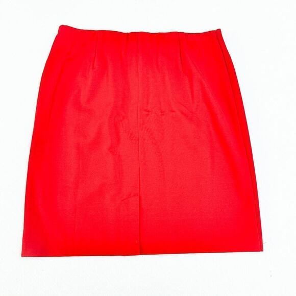J. Jill Ponte Pencil Skirt Stretch Waist Red Straight Size Medium NWT - Picture 4 of 5